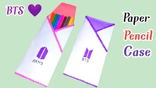 How To Make Bts Logo Easy Paper Pencil Case ?