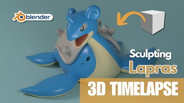Sculpting Lapras in 3D | Full Blender Timelapse