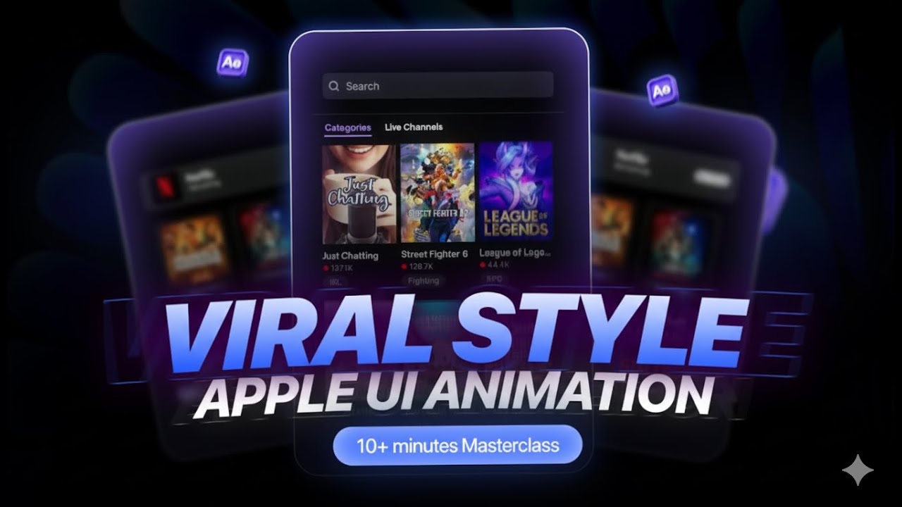 How to Create a Glossy Rounded Apple UI Animation 🍎 After Effects ...