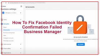 How To Fix Facebook Identity Confirmation Failed Business Manager | Fix Restricted Business Manager