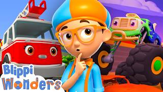 monster truck vs firetruck what is blippi s favorite truck