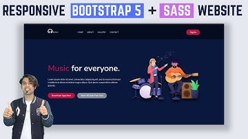 🔴 Create Responsive Animated Website Using Bootstrap 5 and SASS in Hindi in 2020