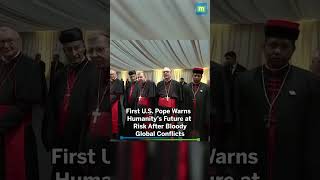 Lebanese officials and clergy welcome Pope Leo upon his arrival in the country