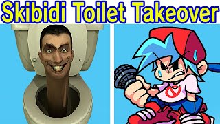 Friday Night Funkin' Vs Skibidi Toilet | Diálogos Skibidi Toilet Takeover (FNF Mod/Hard/Meme)