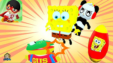 Tag with Ryan vs Spongebob: Sponge on the Run Gameplay with Combo Panda and All Characters Unlocked
