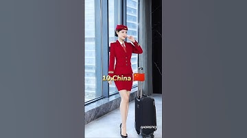 Top 10 Beautiful ❤️ Air Hostess Uniform 🥋 #shorts