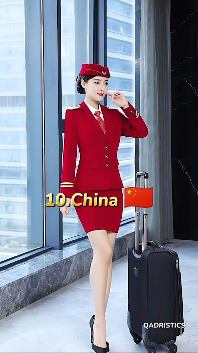 Top 10 Beautiful ❤️ Air Hostess Uniform 🥋 #shorts