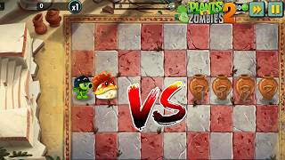 PvZ 2 - Plant Couple Team VS 4 Vase Breaker Zombies -  p56 - Who's the stronger ? #pvzgameplay