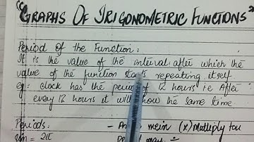 How to Draw Graph of Different Trigonometric Functions