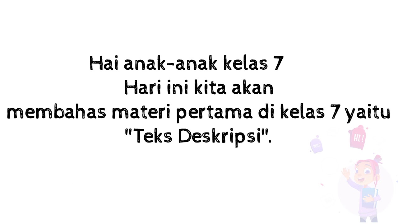 Materi Teks Deskripsi Kelas 7 Bagian A. - YouTube