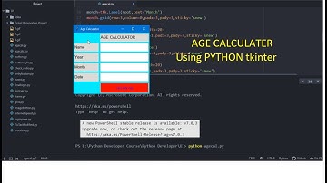 Designing Age Calculator using Python | Complete Detailed Python GUI Project Tutorial