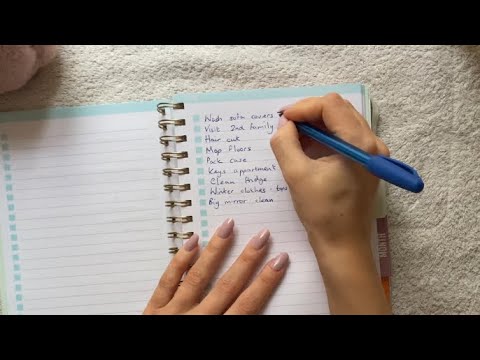 ASMR plan the week with me! w/ clicky whisper rambles