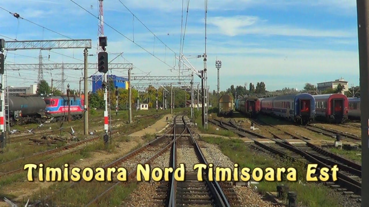 TIMISOARA NORD-TIMISOARA EST In cabina lcomotivei Train cab view Führerstandsmitfahrt En cabine 