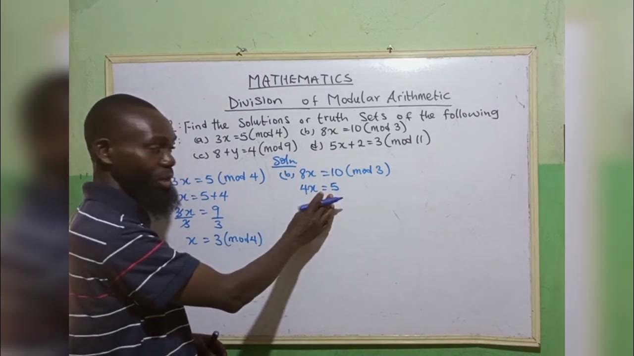 Division of Modular Arithmetic|Modular Arithmetic Equations - YouTube