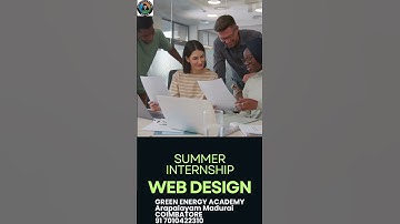 Summer internship for web design Madurai: 7010422310#dindugal #theni #trichy #virudhunagar #ramanad