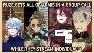 Ruze Gets All the ARMIS Boys Into An Impromptu Group Call 【holoARMIS】
