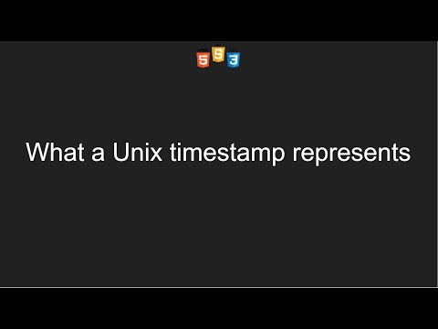 What a Unix timestamp represents