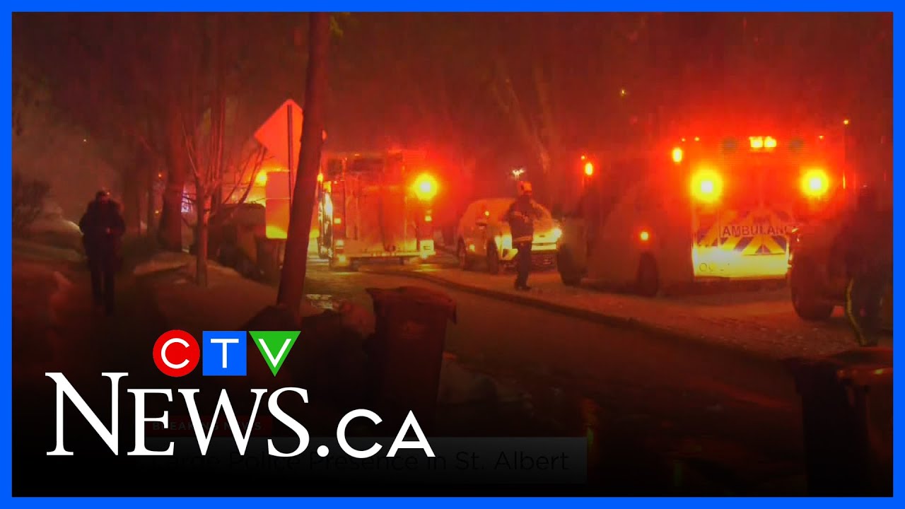 Large police presence at St. Albert house fire