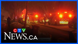 Large police presence at St. Albert house fire