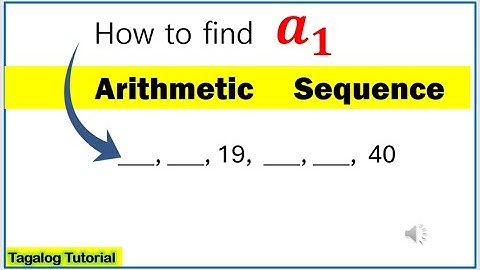 [Tagalog] Find the first term of #arithmeticsequence #firstterm #math10 #findthefirstterm