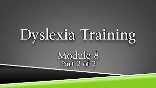 Celebrity Dyslexia Training Module 8 Part 2 Profile