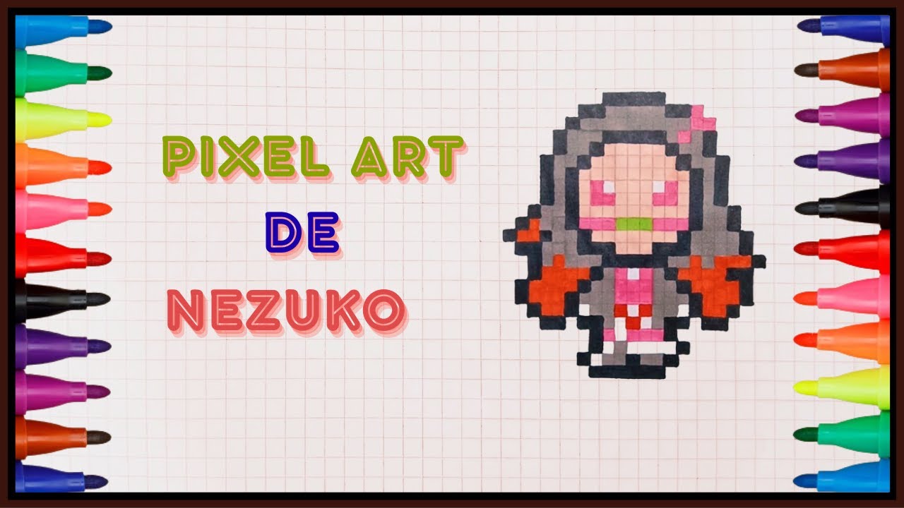 Como dibujar a NEZUKO en pixel art