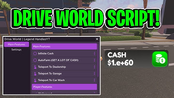 Drive World Script GUI / Hack (INFINITE CASH, AUTOFARM, TELEPORTS, AND MORE) *PASTEBIN*