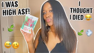MY MOM & I TRY AN EDIBLE FOR THE FIRST TIME!! I couldn't feel my body