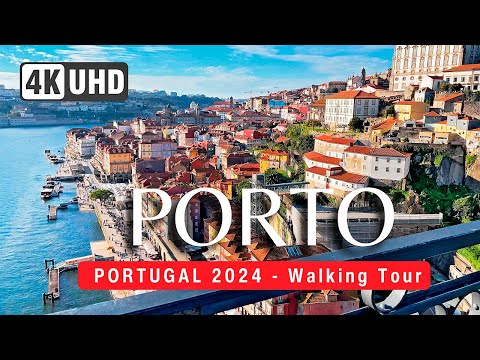 2024 PORTO Walking Tour 4K Portugal 🇵🇹 ☀️☔ CAPTIONS (▶️ 137 min)