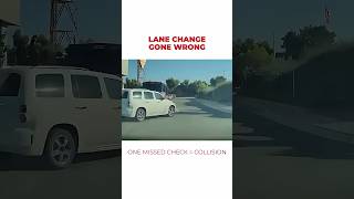 Lane Change Crash Caught on Camera, Avoid This Mistake!