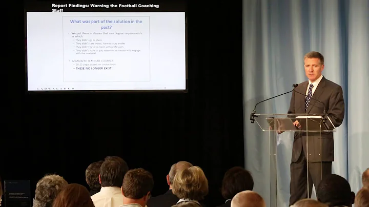Wainstein discusses details surrounding academic s...