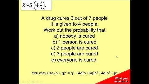 CronoGCSEStatistics  Binomial PROBABILITY QUESTIONS