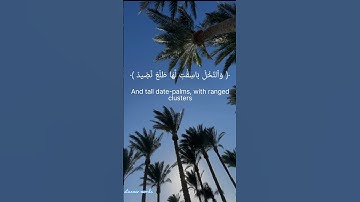 والنخل باسقات،عذب التلاوة