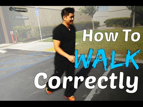 Physical Therapist Shows How To Walk Correctly