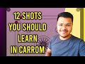 12 strokes in carrom which you must learn  strike  pocket 