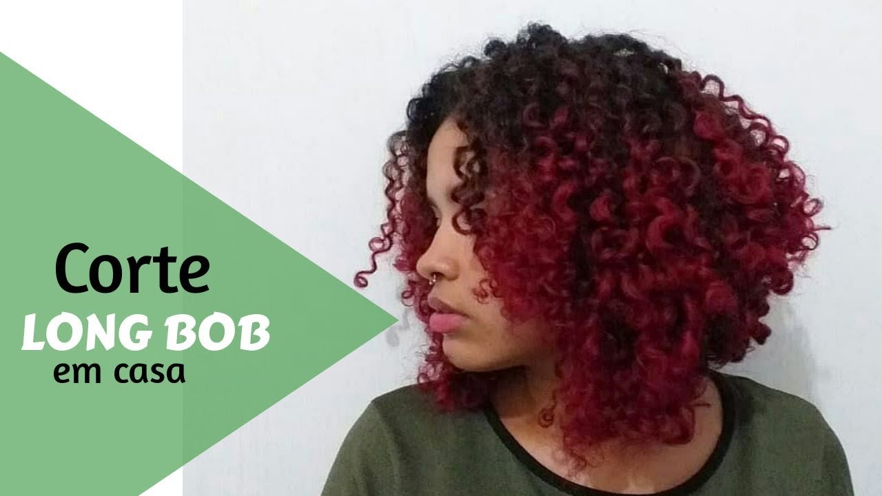 CORTE LONG BOB em CABELO CACHEADO (EM CASA)| @eleonaysantos