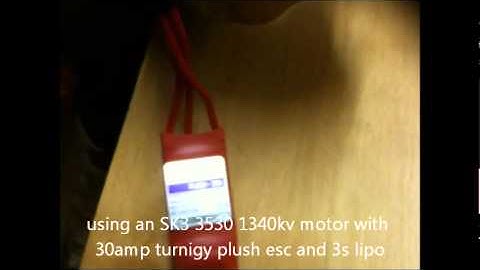 turnigy sk3 motor and turnigy plush 30a esc problem