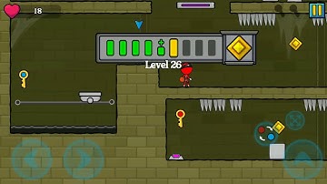 Red And Blue Stickman : Animation Parkour Level 26 Gameplay Walkthrough.