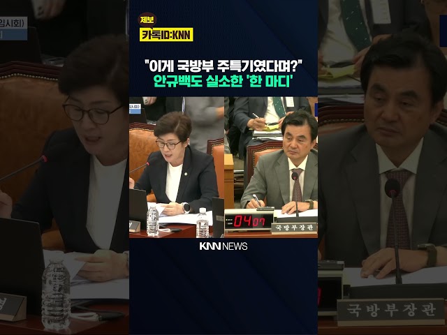 "이게 국방부 주특기였다며?" 안규백도 실소한 강선영의 '한 마디' / KNN