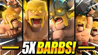 UNSTOPPABLE 5X BARBARIAN DECK ACTUALLY WORKS in Clash Royale!!