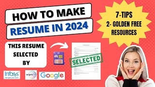 How to Create  Resume in 2024|ATS Resume|Fresher&Experience|Step-by- Step Tutorial @smcreations3322 screenshot 1