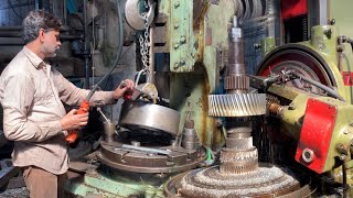 Making a New Helical Gear for Steel Mill Gearbox || Machining and Milling of a New Helical Gear