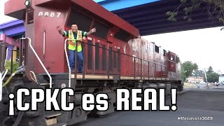 Las primeras locomotoras de Canadian Pacific pasando por Morelia desde el puerto de Lázaro Cárdenas