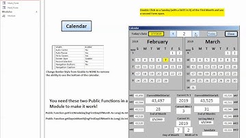 Access 2013/2016 Pop up Calendar Control VBA