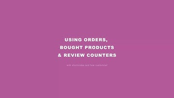 How to display the customer total orders,total bought products,total reviews counter in WooCommerce