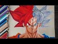 Coloring Flat Vs Semi Realistic | Goku Super Saiyan God and Mastered Ultra Instinct