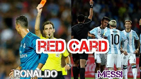 Who has more red cards Messi or Ronaldo?
