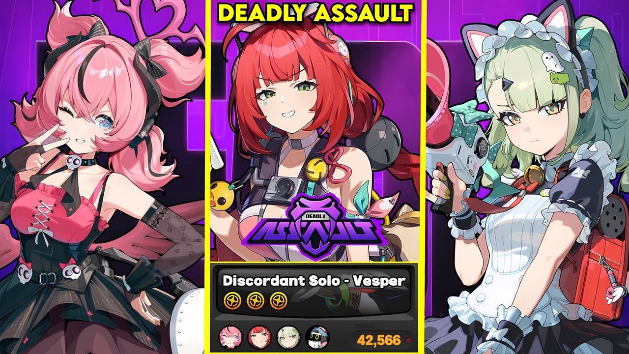 Deadly Assault - Vesper S - Rank Clear with Aria, Yuzuha & Sunna| ZenlessZoneZero