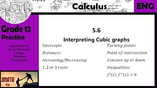 GR 12 Practice Calculus graph interpretation