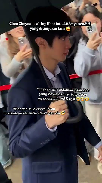 CHEN ZHEYUAN SALTING LIHAT FOTO ABS NYA SENDIRI YANG DITUNJUKIN FANS 😅😆 #chenzheyuan #viralshort